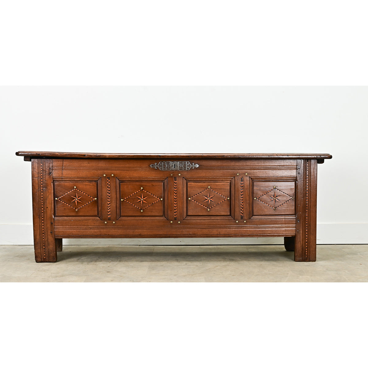 Solid Wood & Inlay Brown Coffer