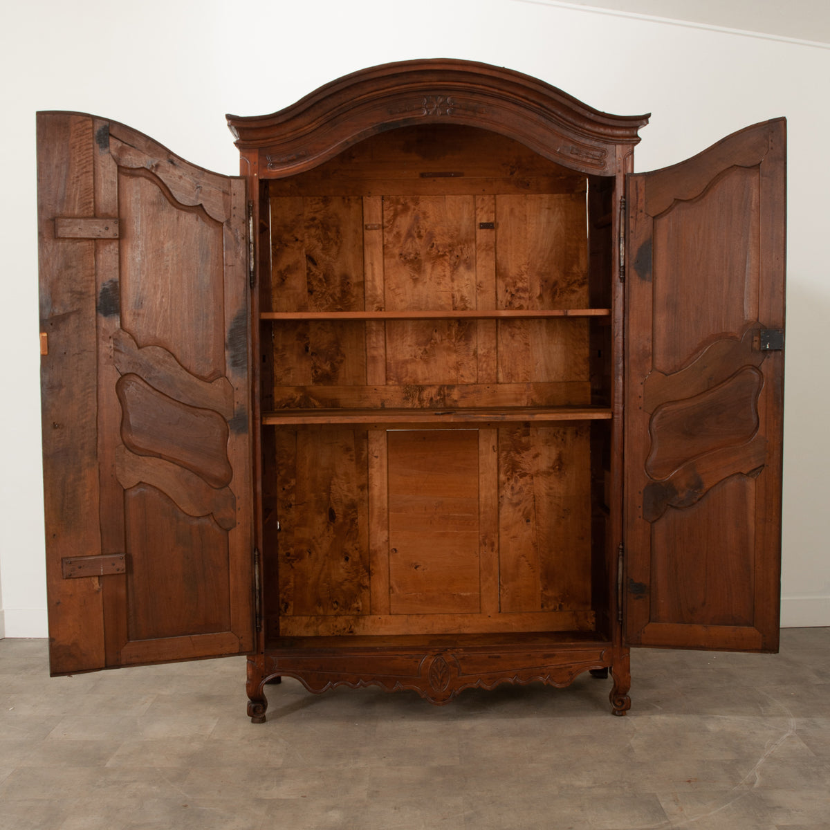 Brown Carved Armoire