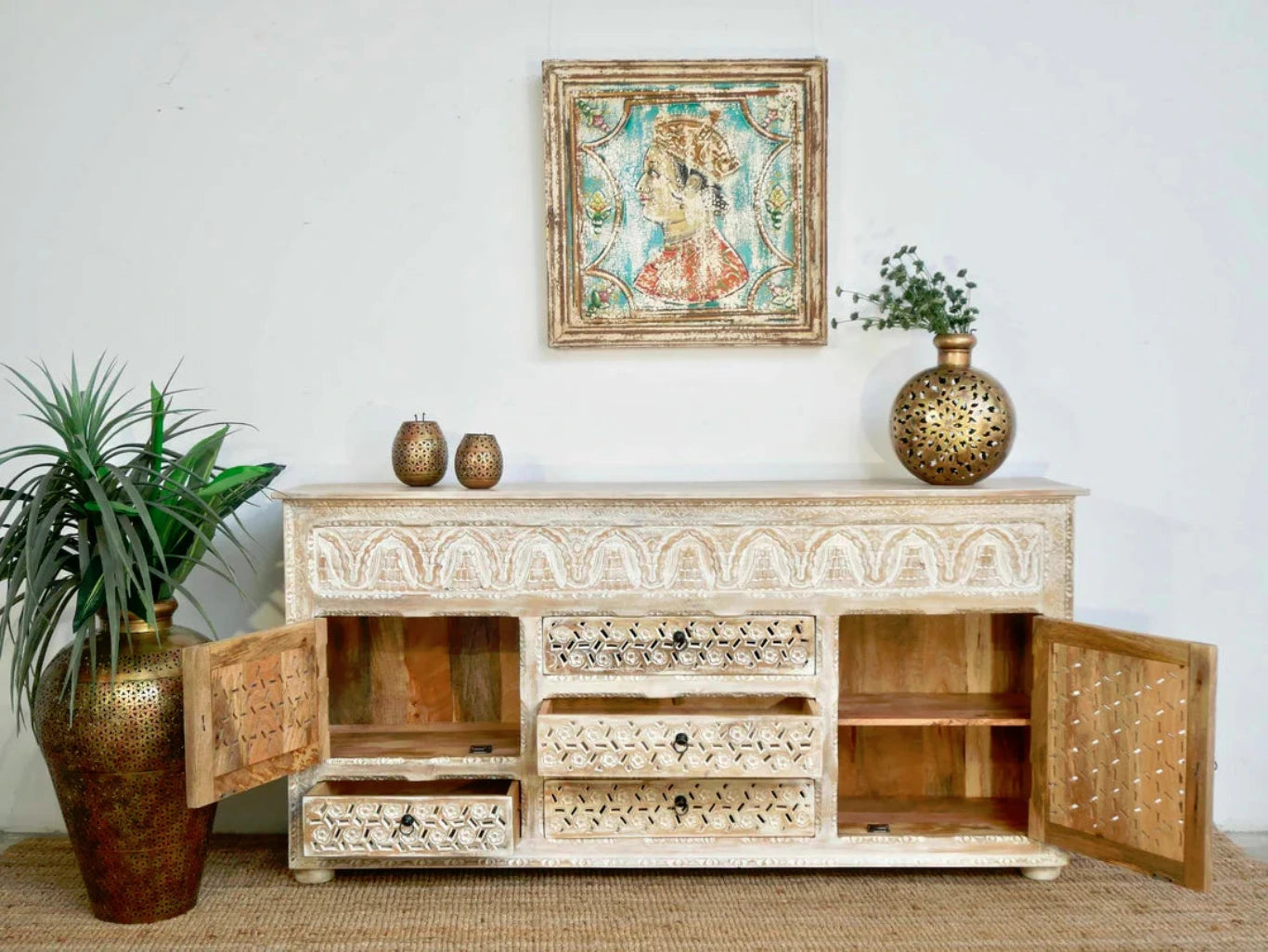 Hand Carved Sideboard