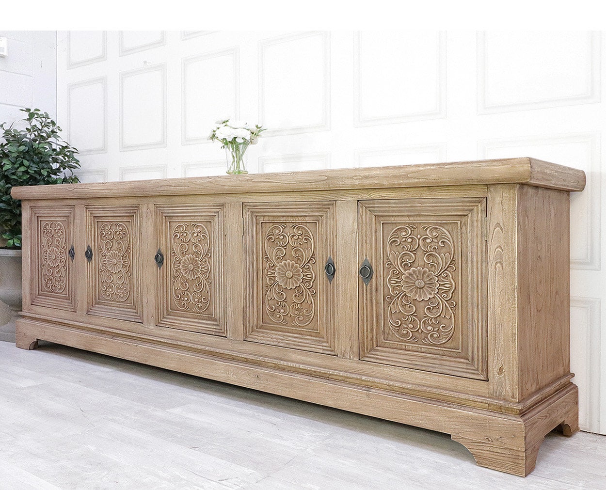 Carved Sideboard with Cabinet
