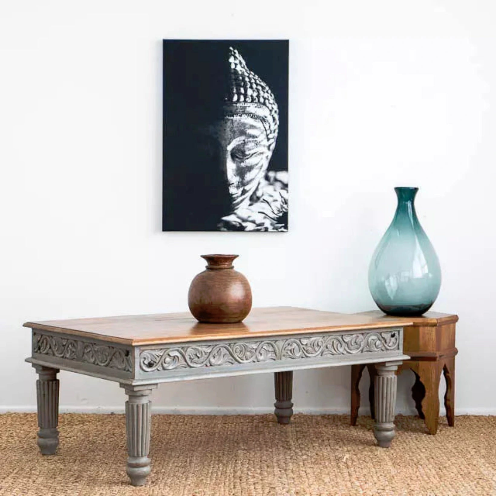 Finely Carved Coffee Table