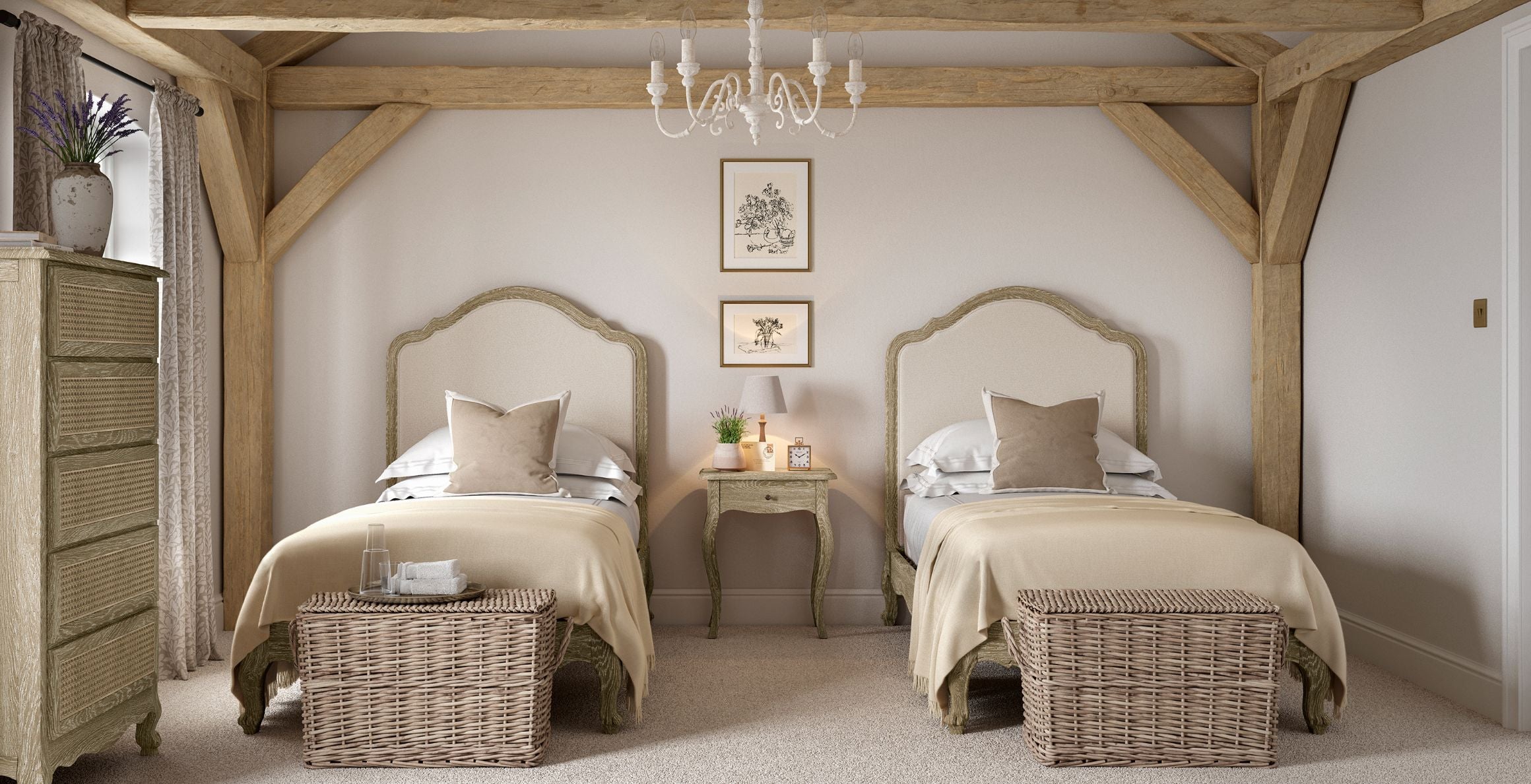Bed With Upholstered Headboard