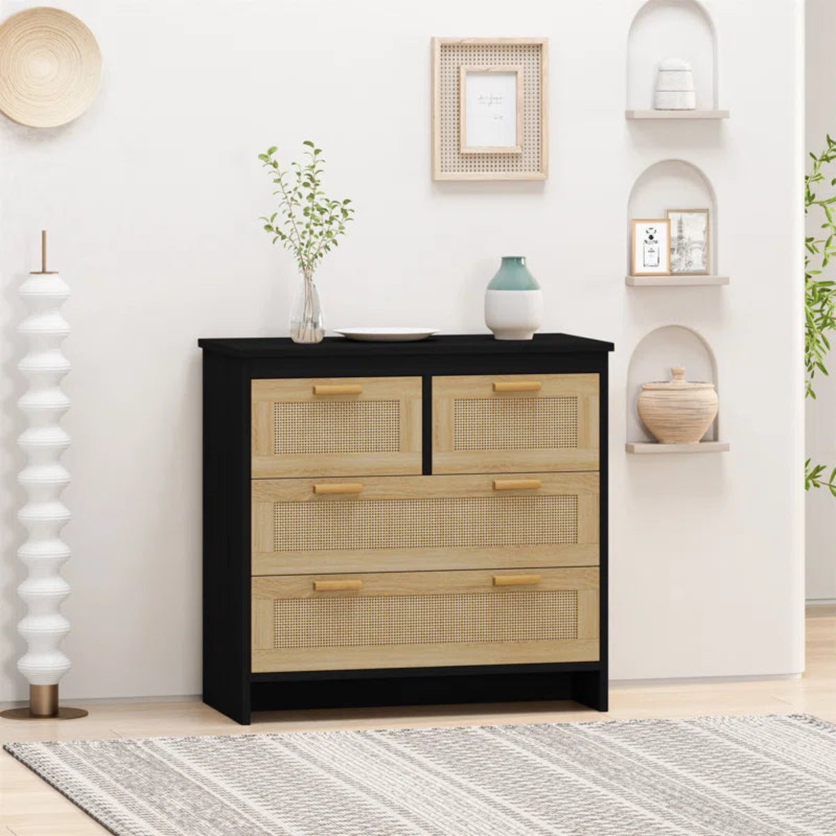 Wooden Four Drawer Dresser
