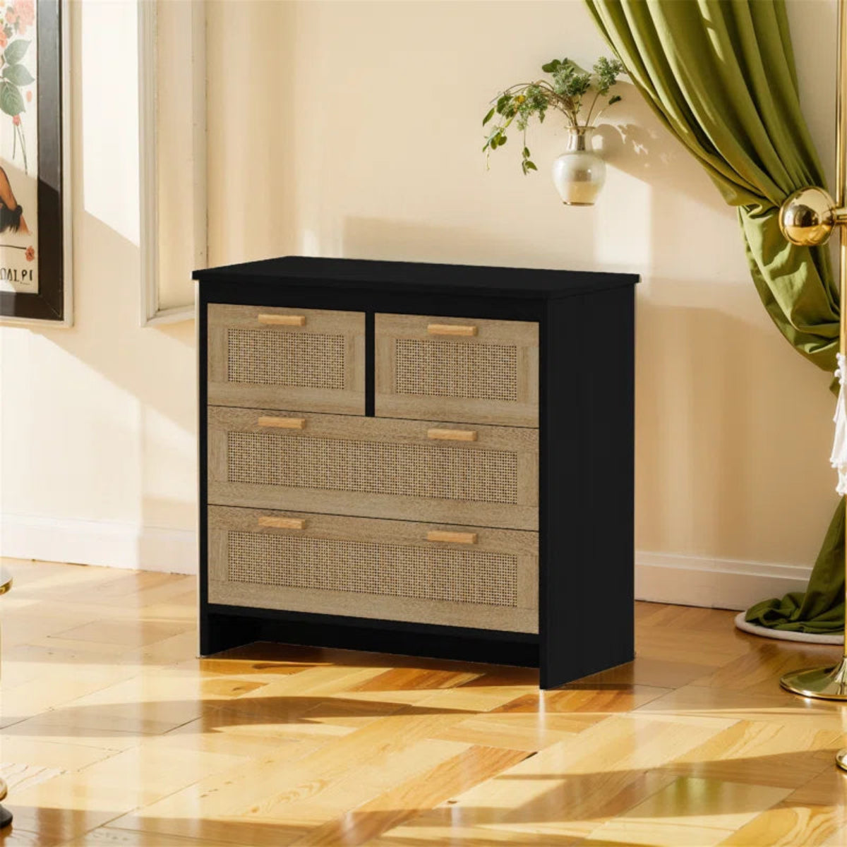  Cane Four Drawer Dresser