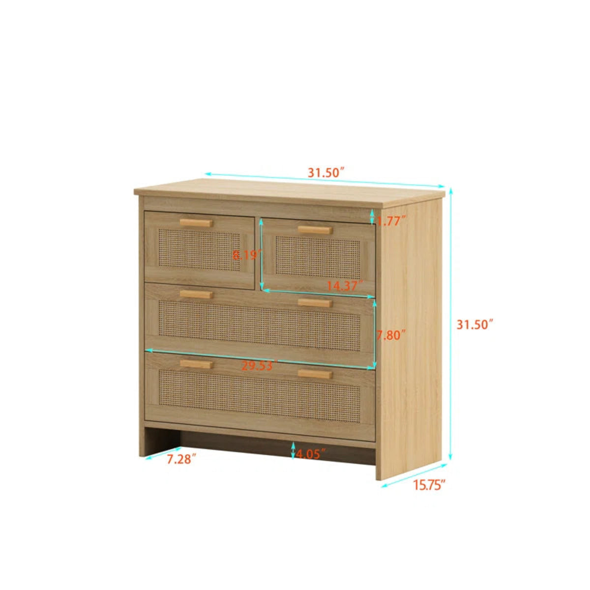 Designer Four Drawer Dresser