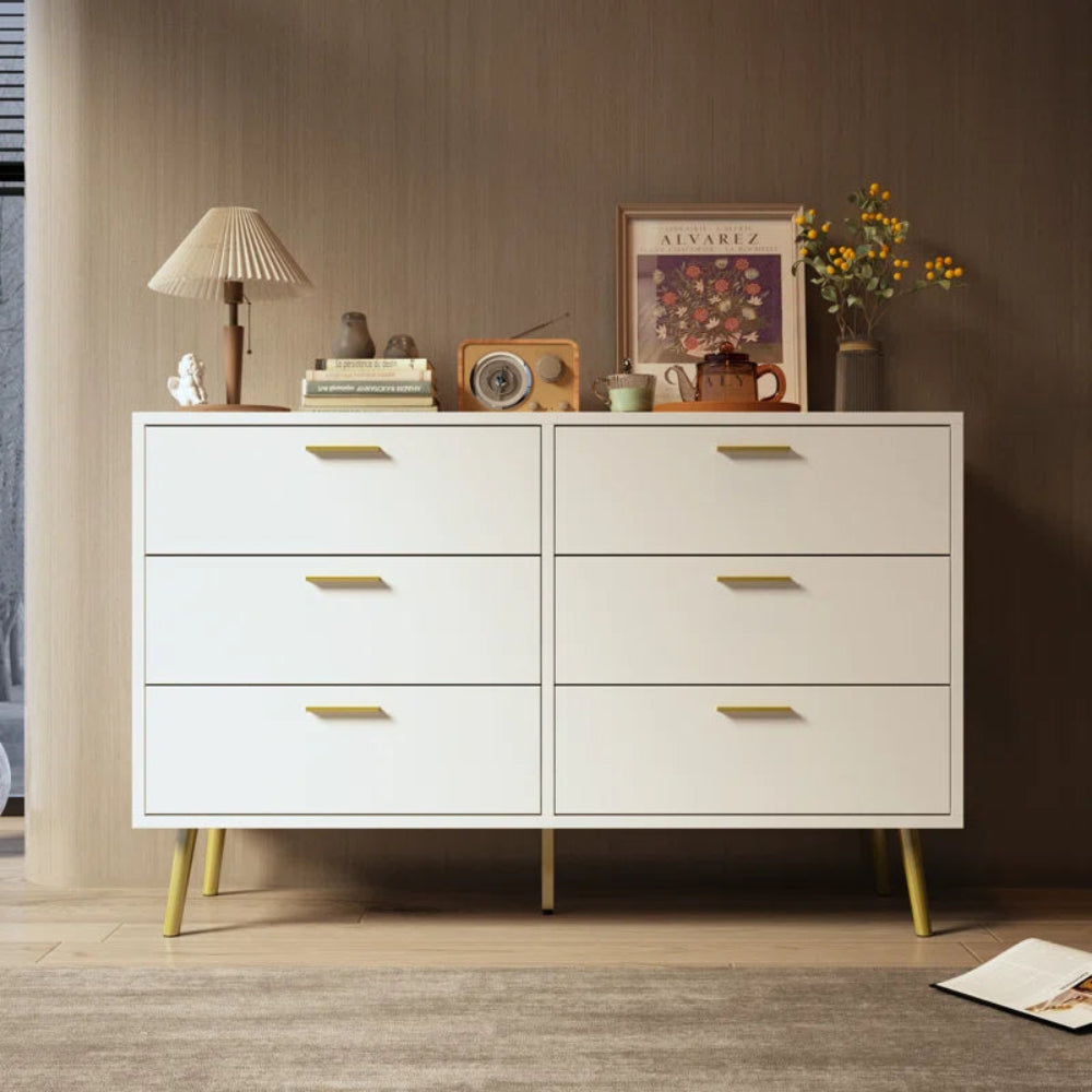 Modern Wooden Designer Handmade Chest Of drawer with Metal Legs