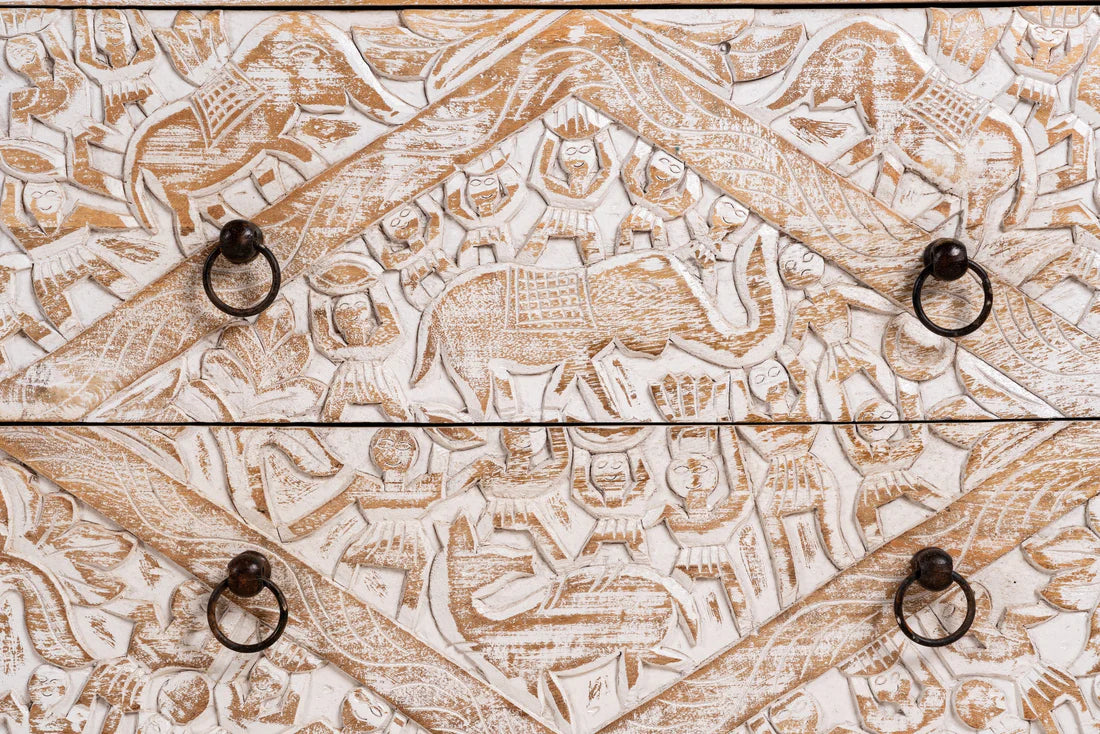 Wooden Carved Chest of Drawer