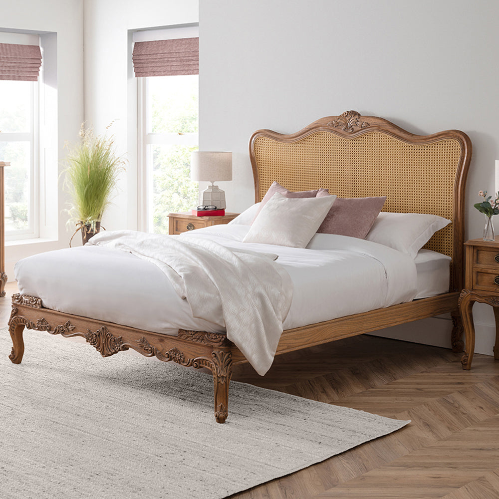 French Style Cane Design Bed 