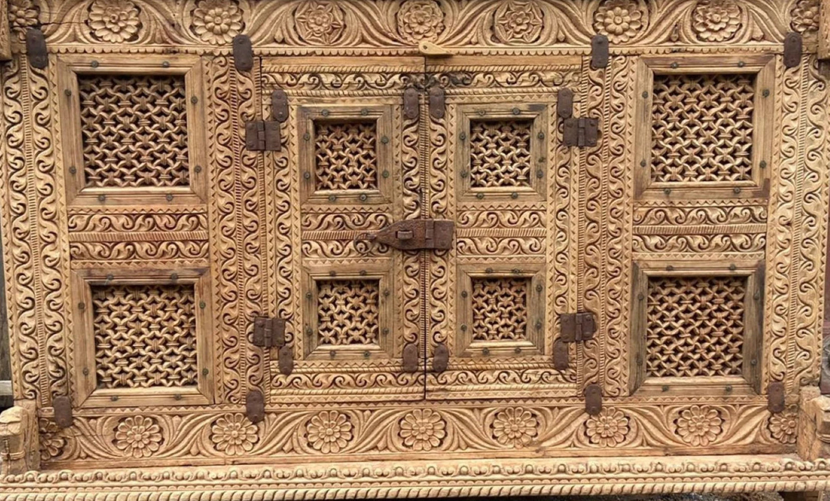 Hand-Carved Chest Cabinet