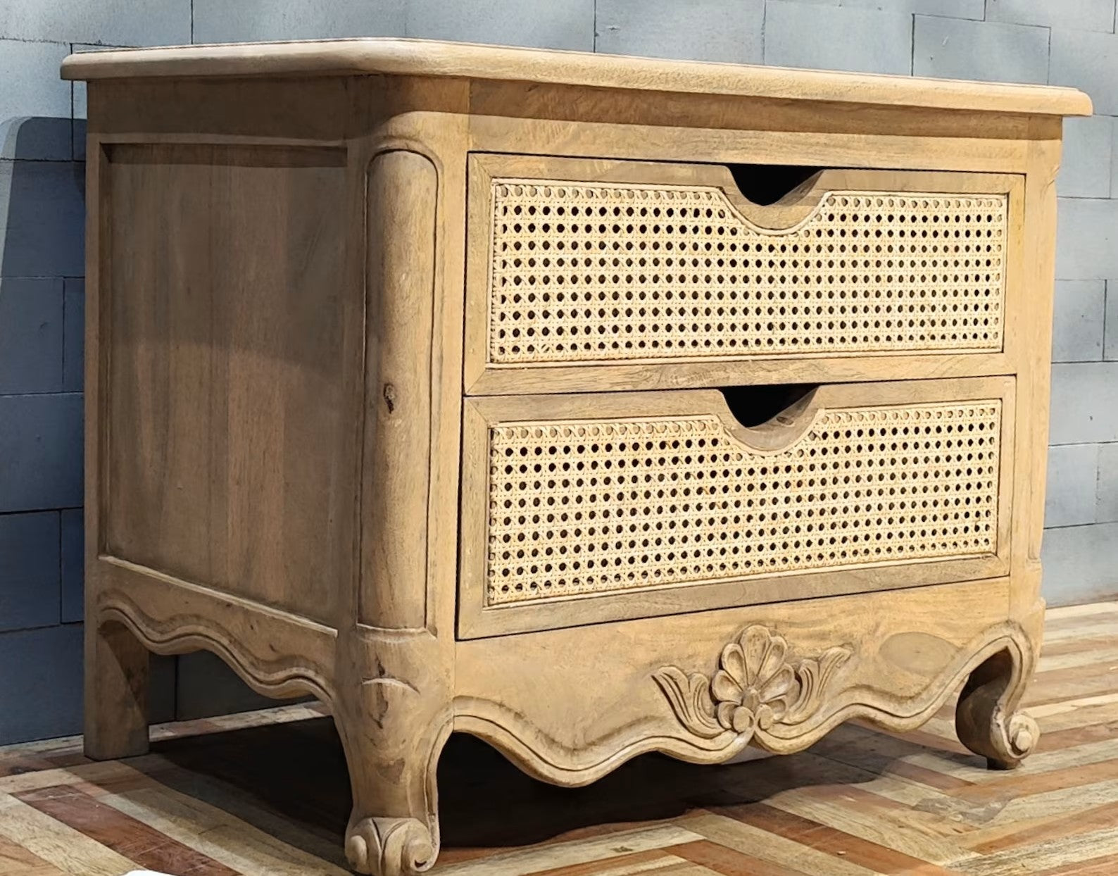 Vintage Nightstand With Drawers