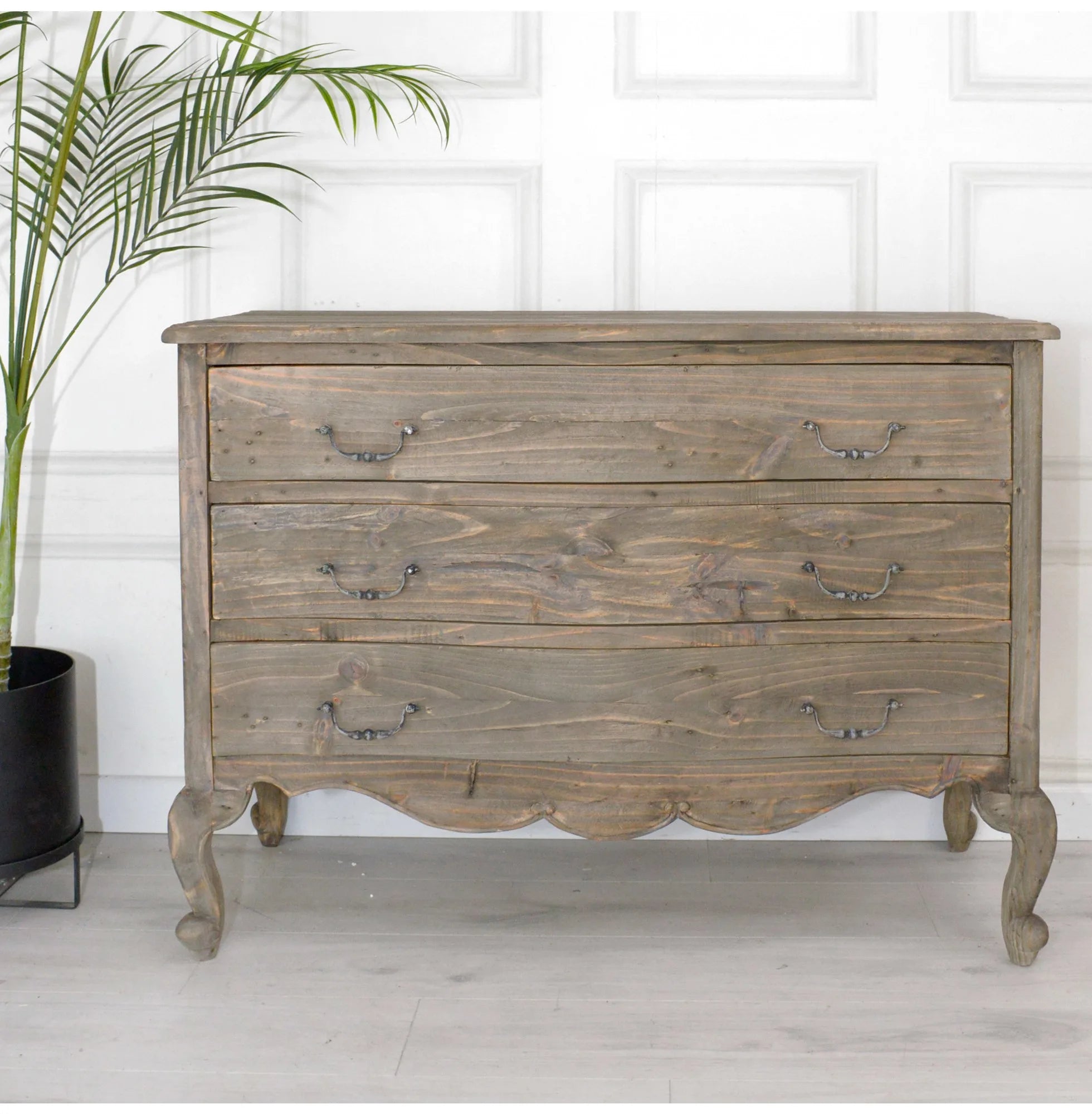 Wooden Three Drawer Chest